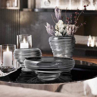 China Cheap Contemporary Table Decor Flower Pot Hotel Decoration Blown Glass Vases Suppliers for sale