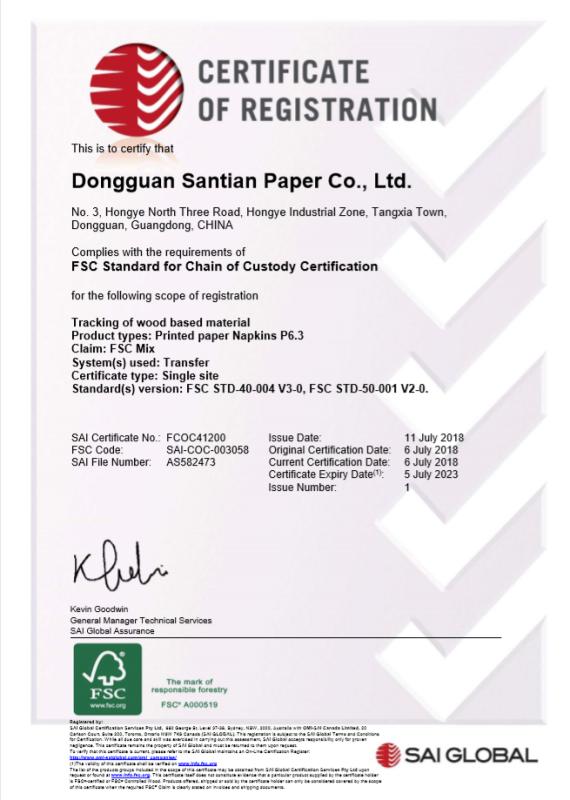 FSC - Dongguan Santian Paper Co., Ltd.