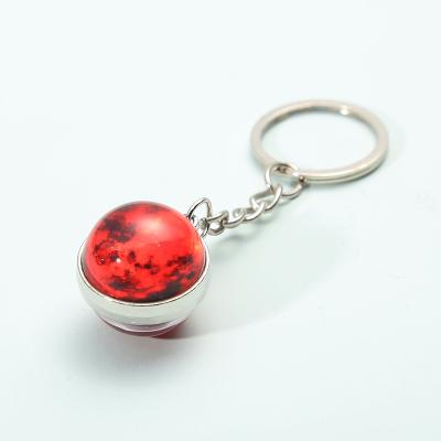 China Keepsake Gift Hot Sale Transparent Glass Ball Keychain Gift For Key Pendant Ring Jewelry Zodiac Sign Creative Design Glass Keychains Kids for sale