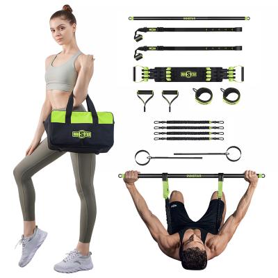 China INNSTAR Durable Elastic Band Gym New Add Suspension Function Multifunctional Latex Adjustable Exerciser Muscle Tension Bar With Resistance Bands for sale