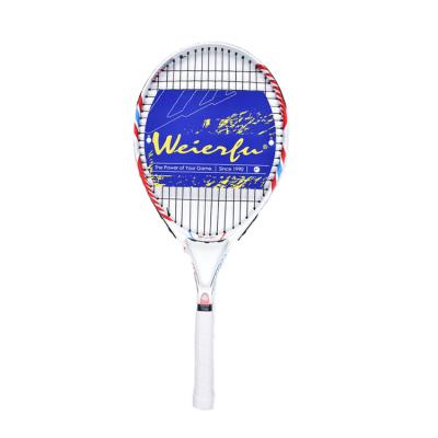 China Wholesale 25 inch high quality PU carbon custom high aluminum junior/kids/kids tennis racket/one piece racket for sale