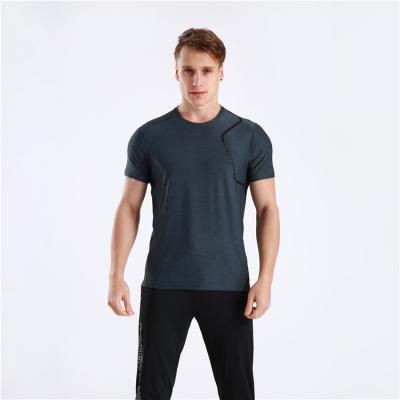 China Wholesale Customized Men's Breathable Gym Fitness Shirt Quick Dry High Elasticity Breathable Sports Wear/T-shirts/Apparel for sale