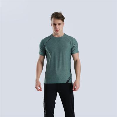 China Wholesale Customized Men's Breathable Gym Fitness Shirt Quick Dry High Elasticity Breathable Sports Wear/T-shirts/Apparel for sale