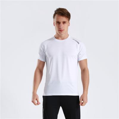 China Wholesale Customized Men's Breathable Gym Fitness Shirt Quick Dry High Elasticity Breathable Sports Wear/T-shirts/Apparel for sale