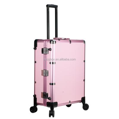 China Professional Business EVA Latest Rise Makeup Studio Case Makeup Station Rolling Trolley Case for sale