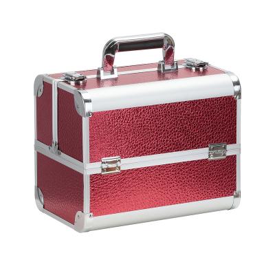 China Hot Selling Aluminum Compact Case Nail Polish Business Makeup Brush Set Suitcases Makeup Storage Box Portable Case Set for sale