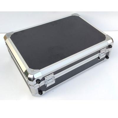 China Aluminum + MDF board + ABS wooden flight panel+Hardware+Foam foam case Barber Tool Box Aluminum Top with locks for sale