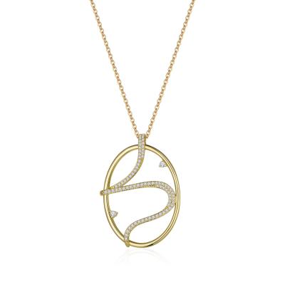 China Environmental Friendly Snake Necklace For Women Gold Chain Necklaces Boho Vintage Jewelry Collier Femme Pendant Choker Necklace for sale