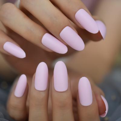 China High Quality Salon False Tip Design Long Oval Matte Acrylic Nail Art Outdoor Acrylic Press On Nail for sale