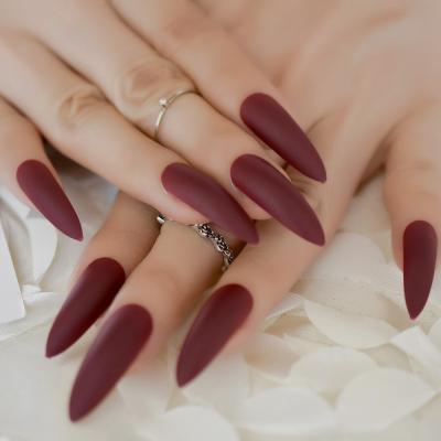 China Design Press on Nail Art For Girl For Daily Wearing Salon Long Matte Artificial Fingernail Stylus for sale