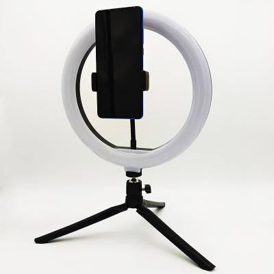 China 10 Inch LED Make Up Ring To Fill Tripod Stand Ringlight HS001 Light Dimmable Led Selfie Ring Light for sale