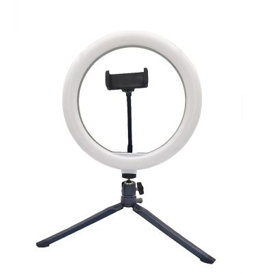 China 10inch 45cm Adjustable Dimmable Circle Selfie Ring Led Light with Desktop Tripod Stand LED Ring Light for Livehot Sale Products HS001 for sale