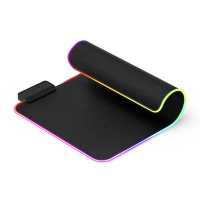 China Anti-Slip Function Best Selling RGB LED Gaming Mousepad Glowing Luminous Soft Mouse Pad for sale