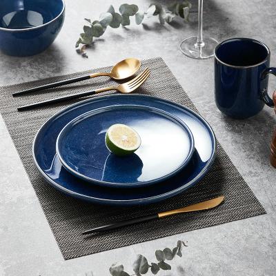 China Sustainable Luxury Tableware Diner Set Dish Sets Cheap Juego De Cubiertos Platos Dinnerware Counter China Ceramic Dinner Set for sale