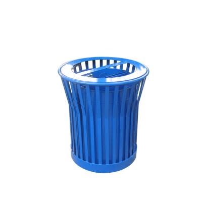 China Sustainable Hot Sale Outdoor Steel Rubbish Bin Container Waste Litter Bins for sale