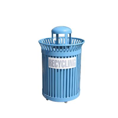 China Sustainable Large Capacity Environment Metal Trash Can Waste Garbage Container Outdoor Garbage Bin for sale