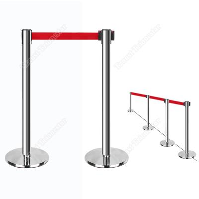 China Black Outdoor Traust Sign Holder Stainless Steel Pipe Queue Post Barrier Mail Racks Set Queue Management For Crowd Control 2.3-3.6m length/4.8 width cm for sale