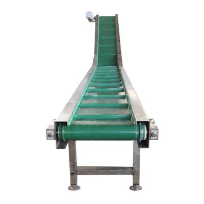 China PVC Heat Resistant Mini Food Grade Rubber Food Slate Conveyor Incline Conveyor Cooling Machine for sale