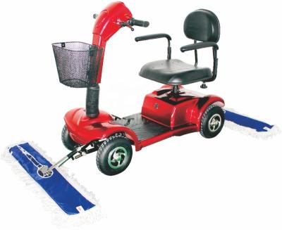 China Floor Electric Driven Dust Push Cleaning Trolley for sale