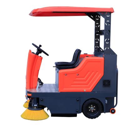 China Double Metal Rust Removal High Efficiency Double Brush Sweeping Machine With Water Spraying Dust for sale