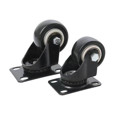 China swivel & 2 Inch Black Rigid Road Case Caster Wheels for sale