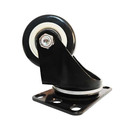 China swivel & Hoone Rigid Universal Size 40 50 mm Black Soft Roller Pu/pvc Office Chair Caster Wheel/Threaded Stem Caster For Office Chair for sale