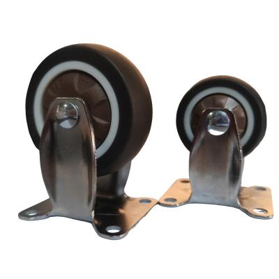 China swivel & Newest Selling 1/1.25/1.5/2 Inch Red/Orange/Brown/Black Swivel Rigid Light Duty Caster Casters PVC/TPR/PP/PU Caster and Stem Rigid Caste for sale