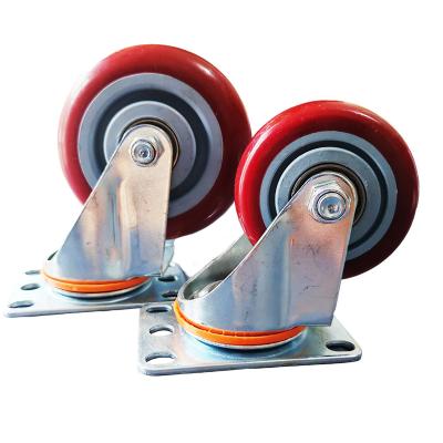 China swivel & 2.5/3/4/5 Inch Rigid Swivel Caster Wheels Locking Casters Heavy Duty Threaded Stem TPR/PVC/PP Caster for sale