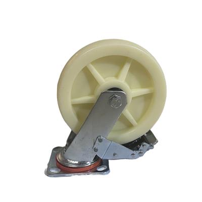 China swivel & Rigid Economical No Noise Universal 4 5 6 8 Inch PP Rubber Swivel Heavy Duty Industrial Rustic Furniture Caster Wheel With Brakes for sale