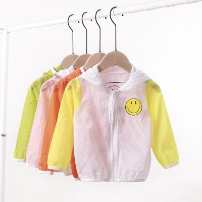 China New summer breathable children's jacket boys and girls cartoon shirt air-conditioned beach hooded loungewear for sale