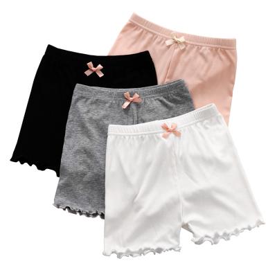 China Anti-Wrinkle Summer Girls Safety Modal Pants Lightweight Children's Pants Bowknot The Three Pants Bottoms for sale