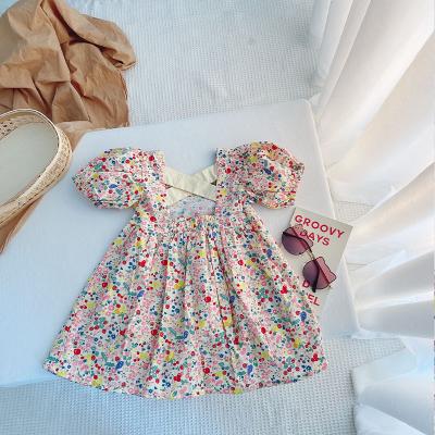 China 2021 New Summer Baby Girls Casual Dress Anti-wrinkle Backless Princess Floral Childrenes Vestidos Costumes 86110 for sale