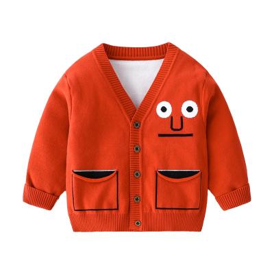 China Children's sweater anti-shrink V-neck sweater 2021 autumn cartoon boy children's casual sweater for sale