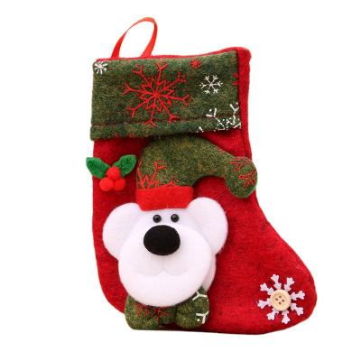 China Fashion Christmas Ornament Socks Small Christmas Tree Gift Pendant Bag for sale