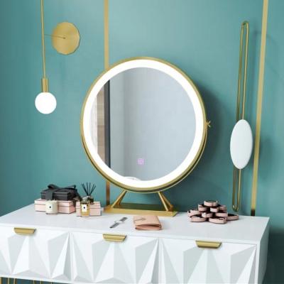 China Rotary quality led makeup mirror hot sale china factory vanity table with light led makeup mirror for sale