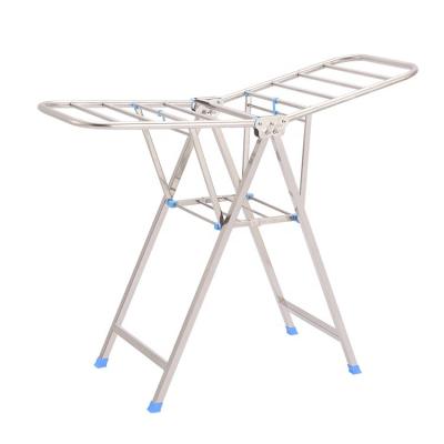 China Eco - Friendly Wings Shape Stainless Steel Metal Cloth Drying Rack Laundry Hanger Rack for sale