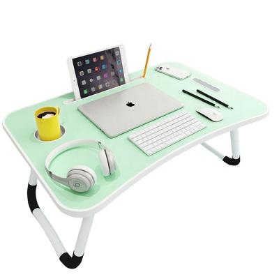 China Adjustable Bed (Waist) Folding Table College Students Dorm Stall Table Laptop With Cup Holder for sale