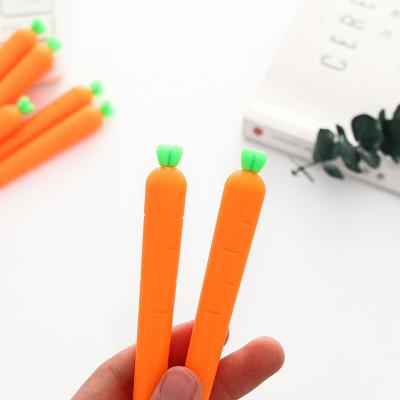 China Hot selling Carrot shape gel pen 0.5mm gel pen 0.5mm cute promotion simulated gel ink pens for sale