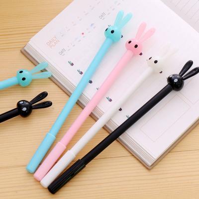 China Carrot Shape Amazon Hot Sale Cute Kawaii Plastic Gel Pens Cartoon Lovely Rabbit Pen For Kids Writing Gift for sale