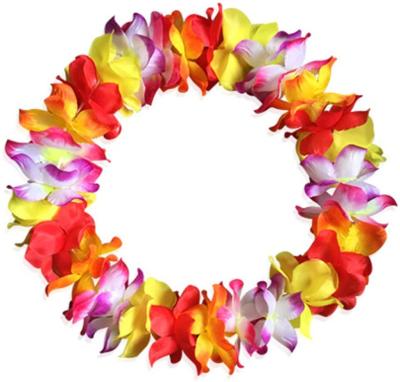 China Plastic Hawaiian Leis, Luau Gifts Tropical Hawaiian Party Necklace for Kids or Adults Party Supplies, Summer Beach Vacation for sale