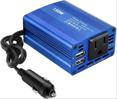 China Energy Storage Car Inverters Dual USB Power Converter 12V Dc to Ac 110V 220V 150W Pure Sine Wave Inverter for sale