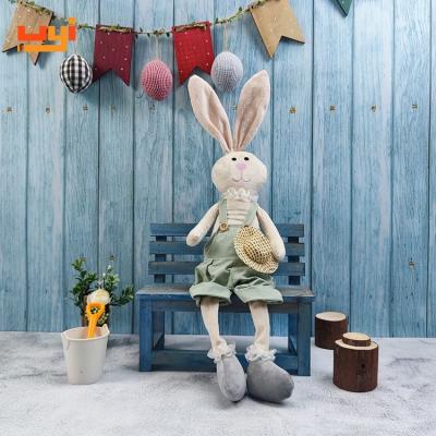 China Easter Gifts Doll Factory Doll Spring Adorable Rabbit Figure Sitting Home Indoor Indoor Rabbit for sale