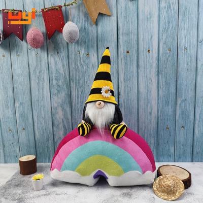 China Sunflower Faceless Gnomes Bee Doll Ornament Materials Plant Summer Party Festival Eco-Friendly Decor With Cuddly Rainbow Gnome for sale