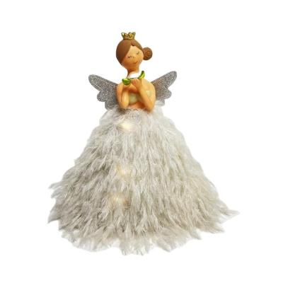 China Fabric Sell Well New Type Glowing Angel Doll Sequins Kids Craft Family Ornaments for sale