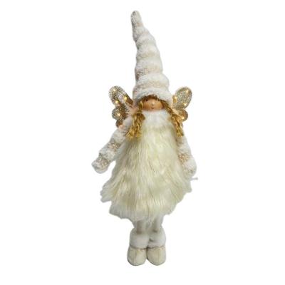 China Fabric Factory Sale Christmas Angel Fairy Dolls Ornaments Home Decor Luminous Accessories for sale