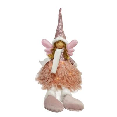 China Hot Selling Fabric Christmas Angel Luminous Doll Ornaments Kids Room Decoration for sale