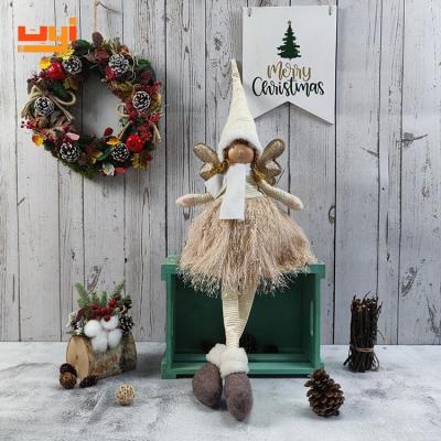 China Newcomer Christmas Gifts/Girl European Home Decorations Christmas Decoration Lovely Little Elf Angel Doll Decor With Plush Curly Skirt for sale