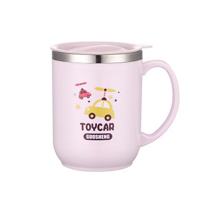 China Durable Travel Mug Stainless Steel Anti-scalding Mug For Child Labor With Straw And Cover for sale