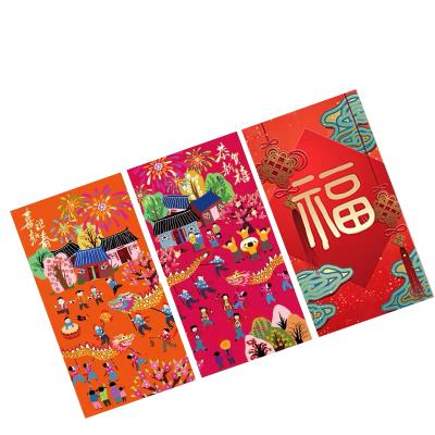 China Eco-Friend Latest Design Custom Printing Red Packet for New Year and Wedding with Fancy Paper for sale