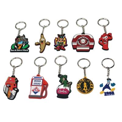 China Metal Custom Soft PVC Keychain Key Chain / Soft Rubber Keychains / Silicone Keyring 2D/3D Rubber Pvc Keychain With Your Logo Name for sale